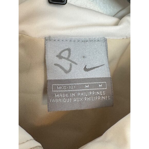 Nike Beige Tan Full Zip Womens Jacket Size M Lightweight Polyester Casual Style - Picture 4 of 5